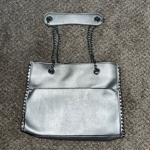 Silver Handbag with Chain Strap